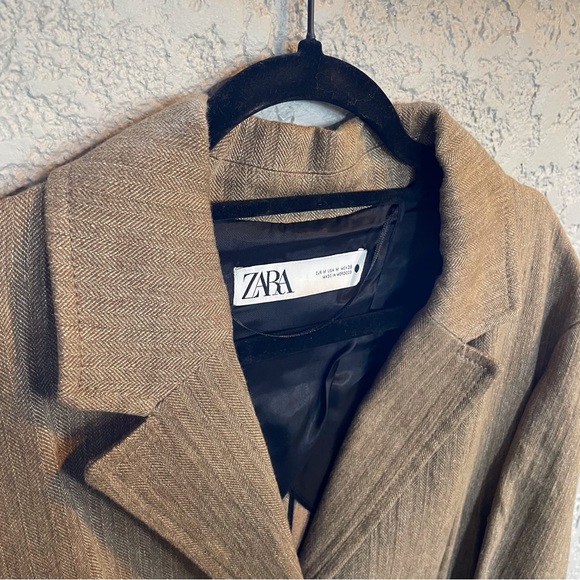 ZARA | brown thread trench coat - Picture 4 of 4